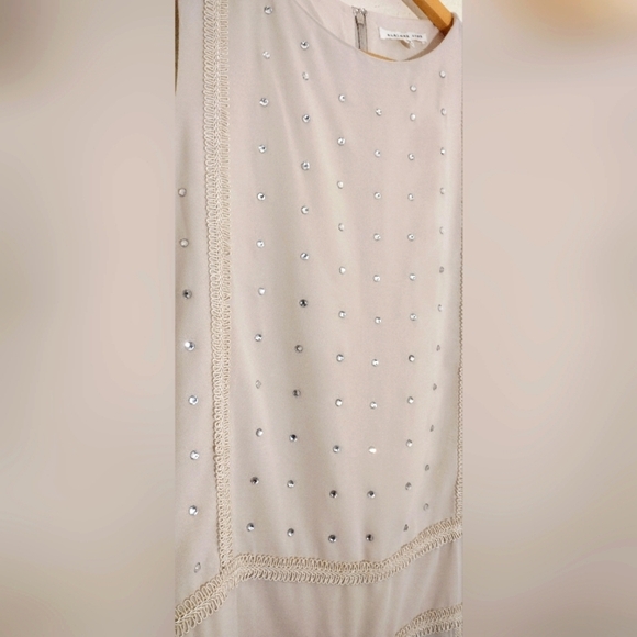 Endless Rose Beige Rhinestone And Trim Dress - Picture 6 of 8